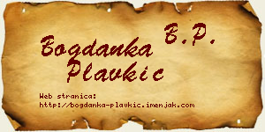 Bogdanka Plavkić vizit kartica